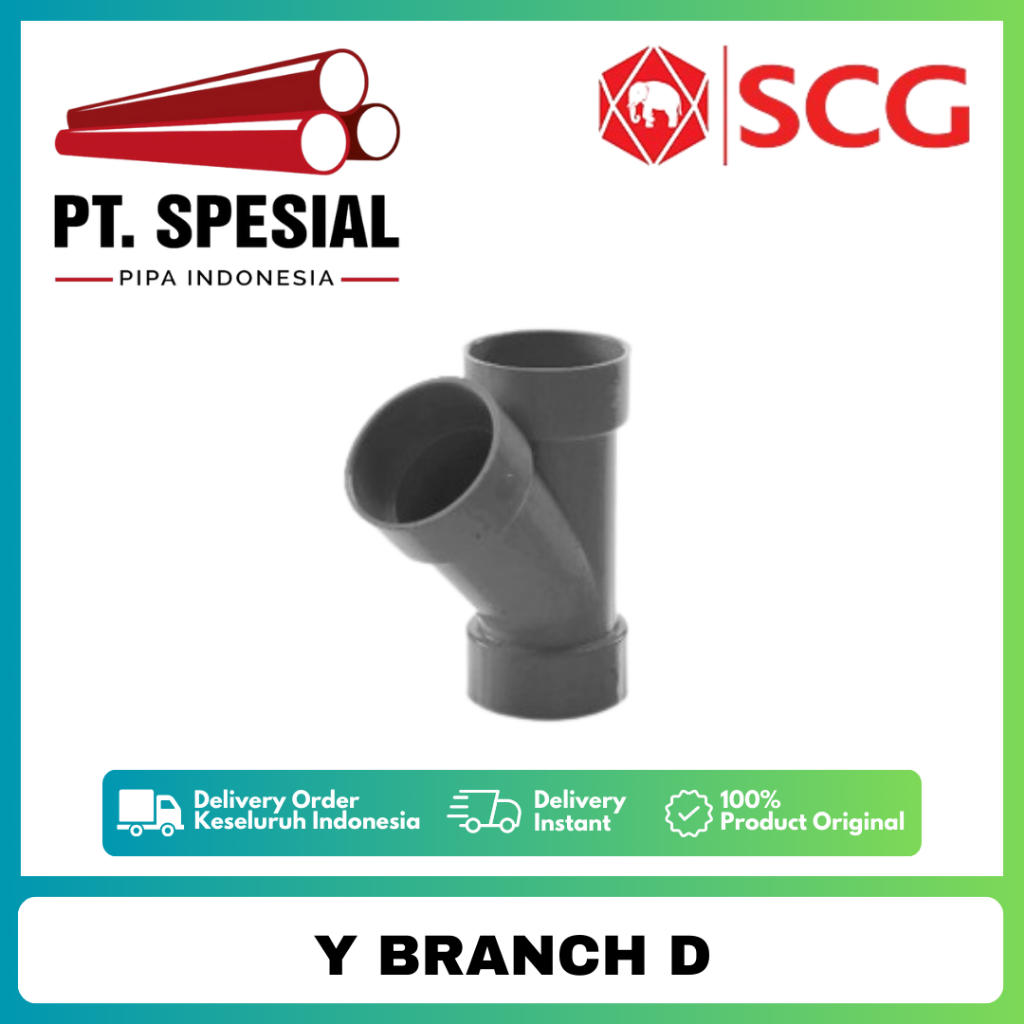 Tee Y PVC D SCG / Vlok Tee Y PVC / Y-Branch PVC / Y Branch SCG - 06