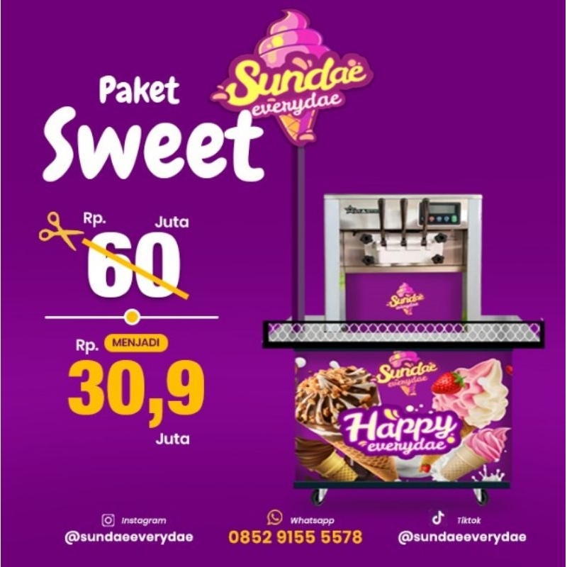 

SUNDAE EVERYDAE Paket Sweet Soft Ice Cream