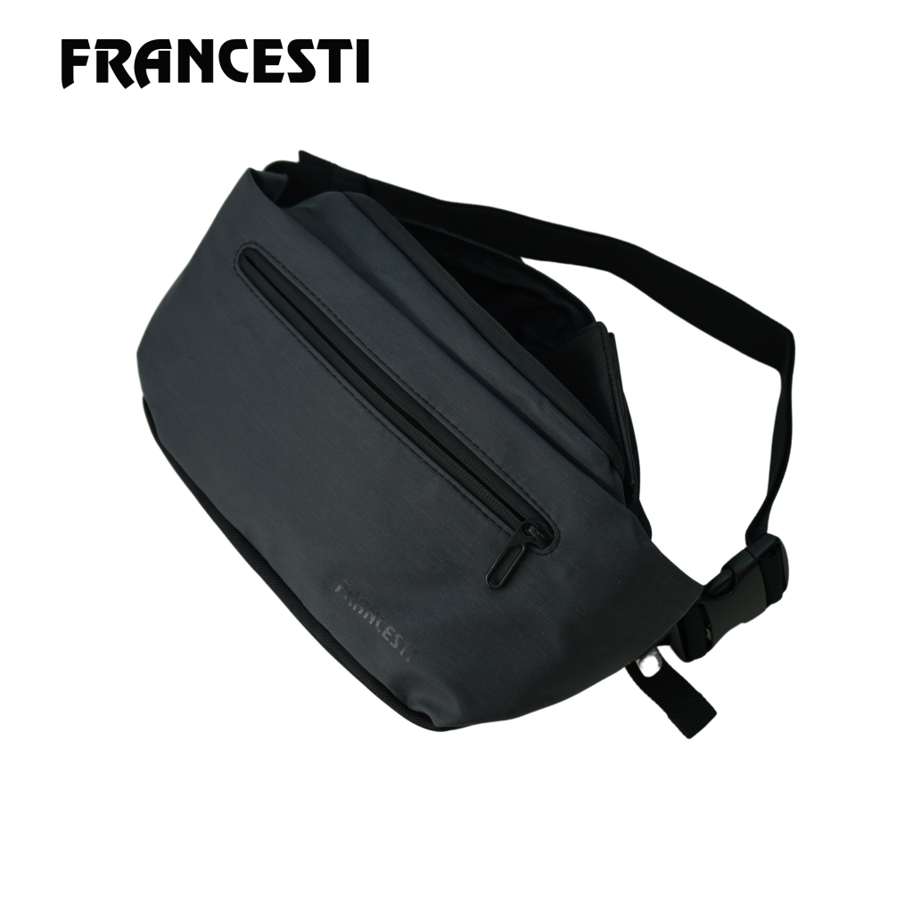 Francesti Tas Pinggang Pria/Wanita Waterproof 9508 Waist Bag Black