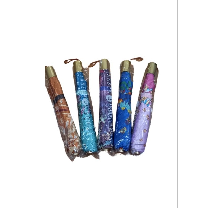 payung Lipat 2 Satin kembang Warna Random