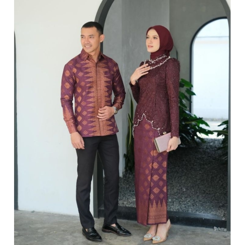Batik Official - Batik Couple Modern Sera Kebaya Kondangan Kekinian Pasangan OOTD Wisuda Terbaru