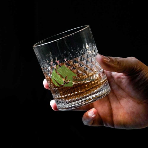Gelas Minum Crystal Rock Glass Gelas Sloki Wine Bir Minuman Alkohol Wisky Cocktail Bar Cafe Model Di