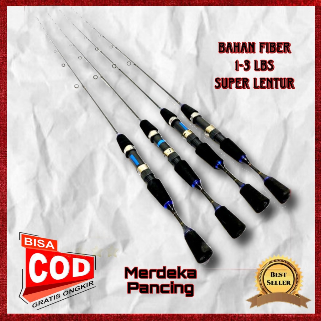 joran ul ultralight benjiro udang polos hitam 120 135cm