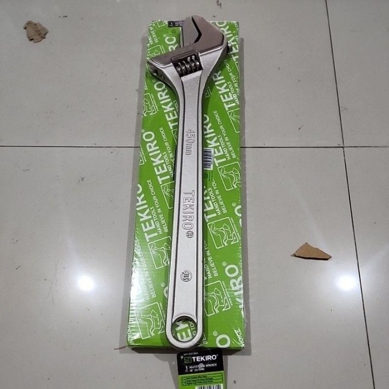 KUNCI INGGRIS 18" TEKIRO ADJUSRABLE WRENCH TEKIRO 18 INCH KUNCI BACO TEKIRO UKURAN 450MM 18" TEKIRO