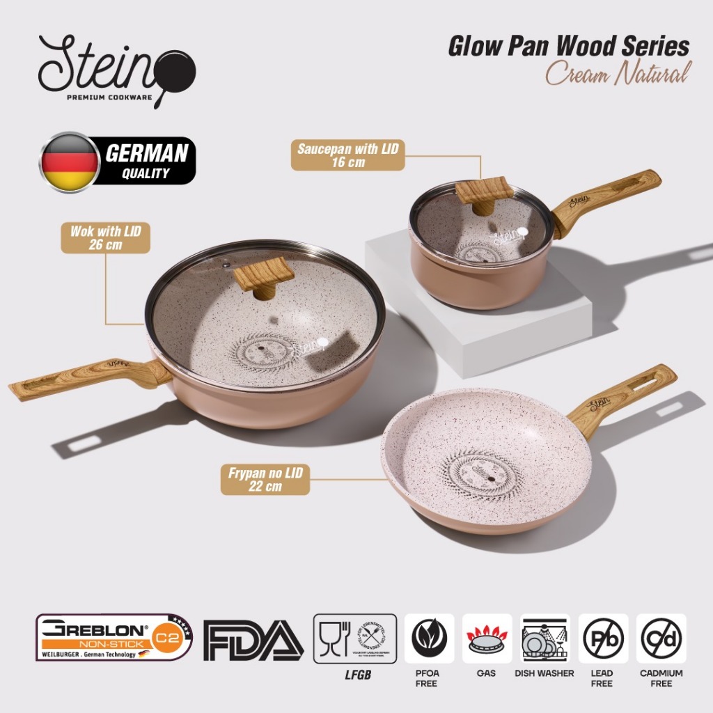 Steincookware Stein GLOW PAN Glowpan Set Complete Set Satuan ORIGINAL]