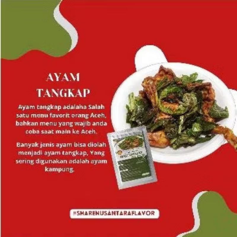 

Bumbu masak instan Ayam tangkap khasAceh / Bumbu ayam pramugari khas Aceh / Makanan Khas Aceh