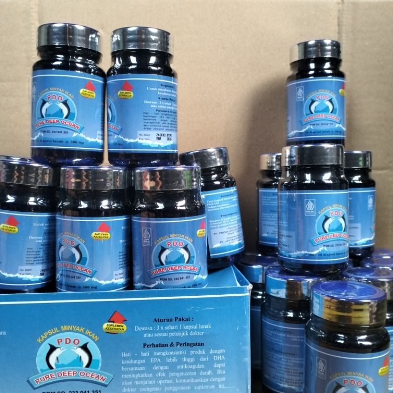 Minyak ikan PDO ready | PDO kapsul ORIGINAL ecer grosir siap kirim
