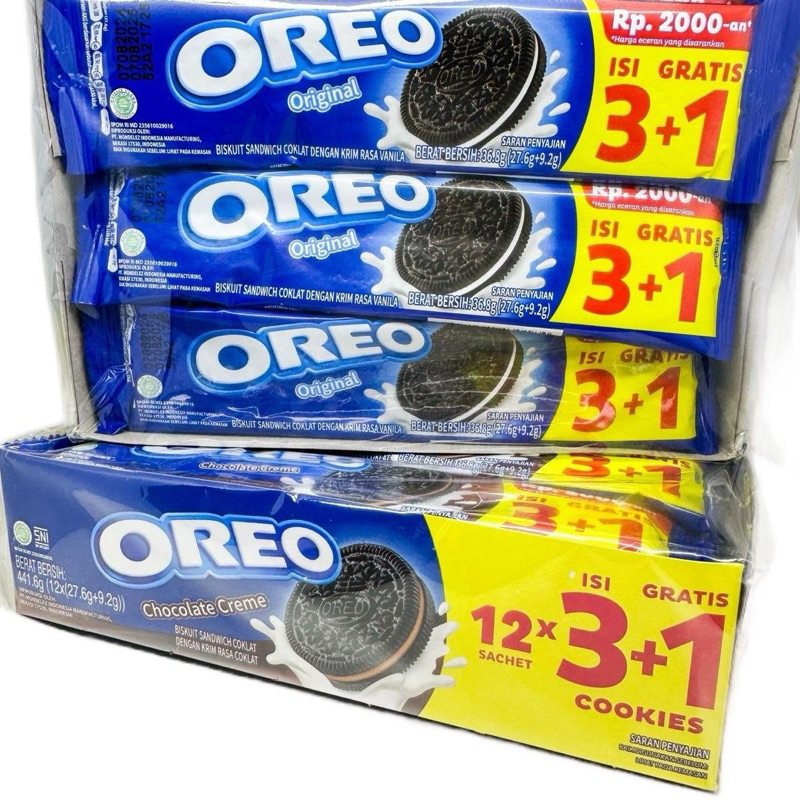 

OREO SANDWICH RASA ORIGINAL & COKELAT 1 PACK ISI 12PCS BISKUIT