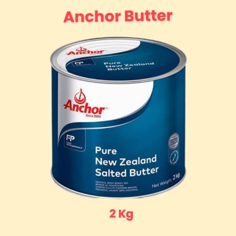 

Anchor Salted Butter 2kg / Anchor Butter Salted / Mentega Asin New Zealand