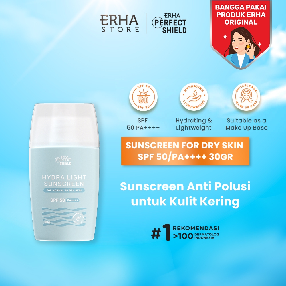 ERHA Perfect Shield Hydra Light Sunscreen SPF50/PA++++ - Sunscreen Kulit Kering