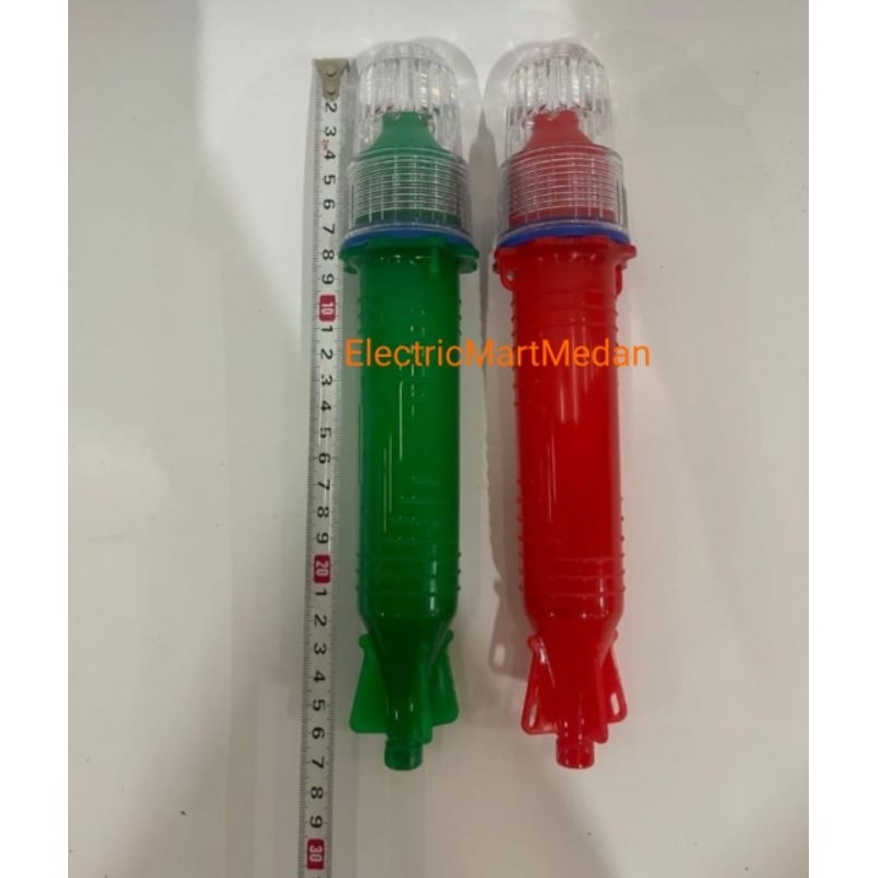 Lampu kedip/kelop/lampu sinyal/torpedo kapal/lampu ikan/lampu nelayan 1warna merah/hijau
