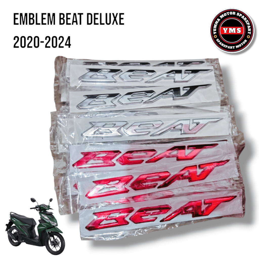 Emblem Honda Beat deluxe 2020 -2024 Logo Emblem Beat Deluxe sticker timbul beat deluxe