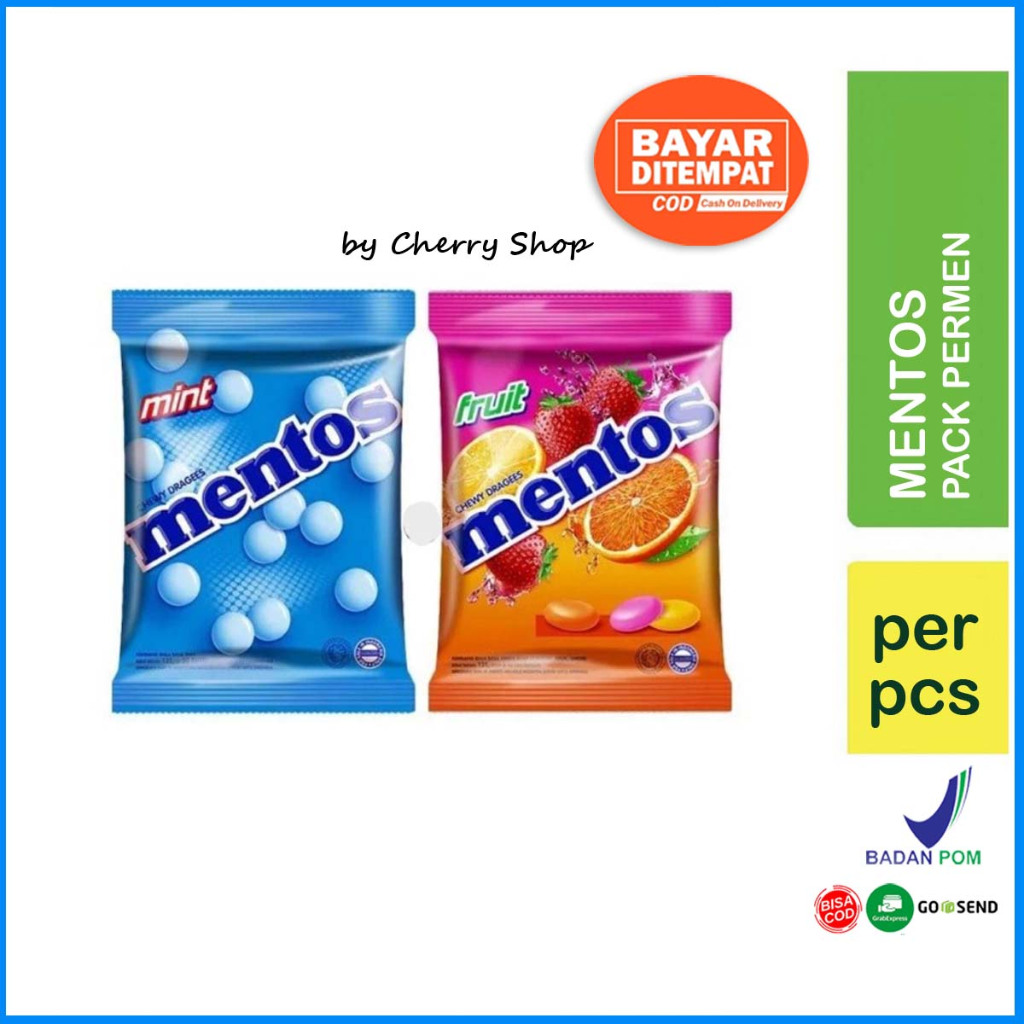 

[PER PACK] Permen Mentos Mint | Buah Isi 50 Butir By Cherry Shop