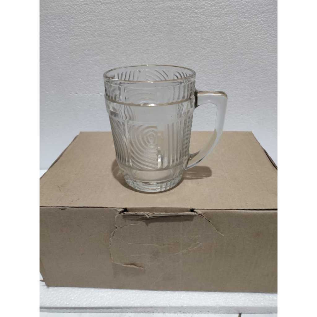 Perabot Sumatera - Gelas Besar Kedaung Gelas kaca Gelas Beling Gagang Jumbo Timbul G20 bulat