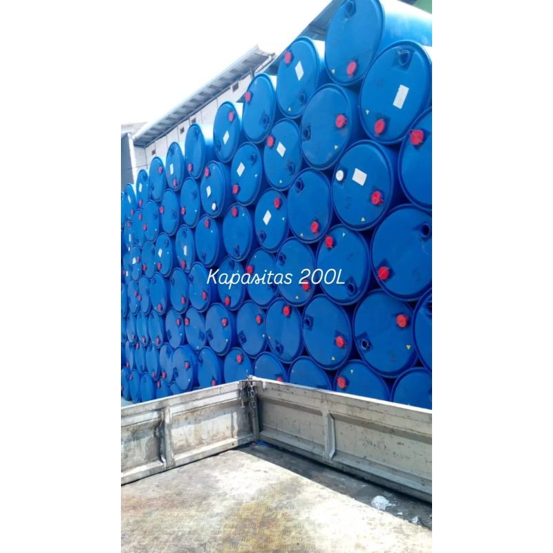 drum plastik kapasitas 200 liter tutup kecil/drum air/tempat air/tandon air/kempu/blong
