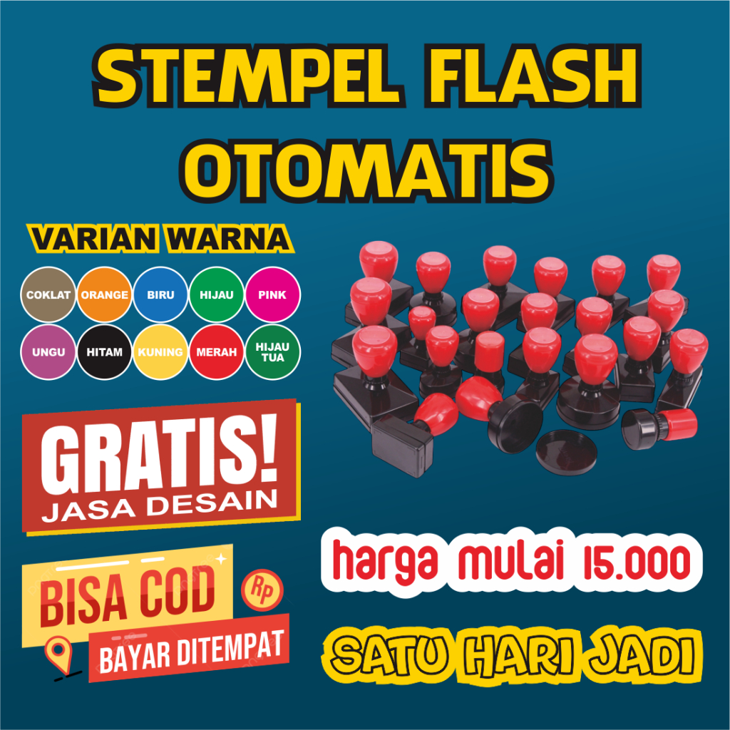 

Stempel Flash Otomatis Stempel Perusahaan, Lembaga, Sekolah, Yayasan, Stempel RT RW, Instansi