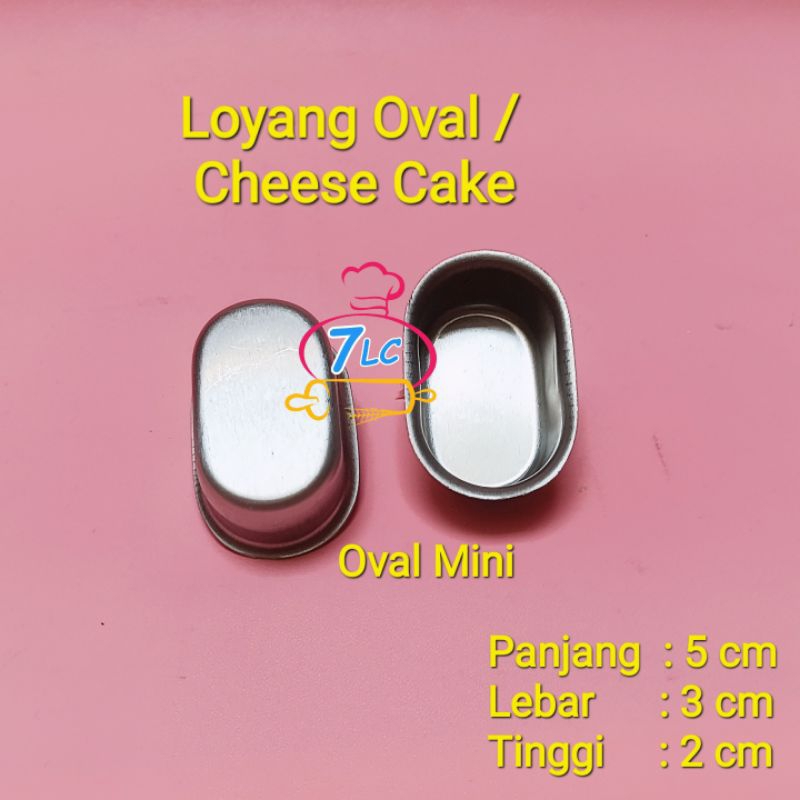Loyang oval press mini / cetakan kue oval / cetakan cheese cake / cetakan bolu