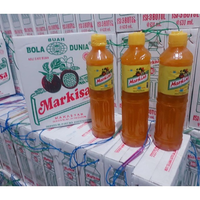 TERUPDATE Sirup Markisa buah bola dunia isi 3 botol 63ml  syrup bola dunia makassar manis