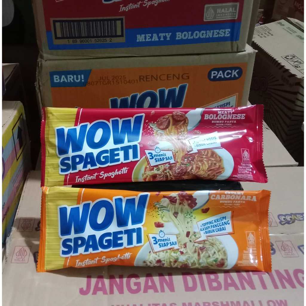 

MIE WOW SPAGETI INSTAN BOLOGNESe/CARBONARA 45 GR