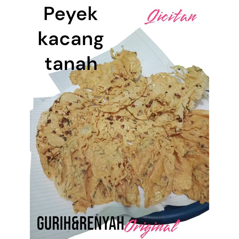 

peyek kacang tanah,kacang hijau,udang rebon original dalam kemasan