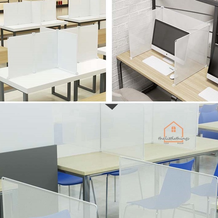 

HOT The Little Things Sekat Pembatas Meja Partisi Meja DIY Anti Percikan Air Papan Pemisah Meja Kerja Kantin Restoran