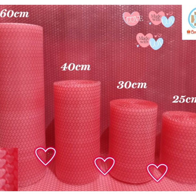 

Cepat BUBBLE WRAP PINK LOVE TEBAL PREMIUM BUBBLE WRAP ROLL PANJANG 5 METER