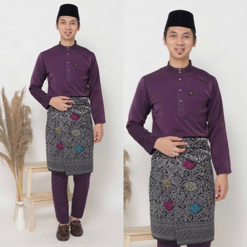 BIG SALEEE!!! Setelan Baju Melayu Pria Teluk Belanga Bahan Katun Toyobo Satu Set Cekak Musang Pakaia
