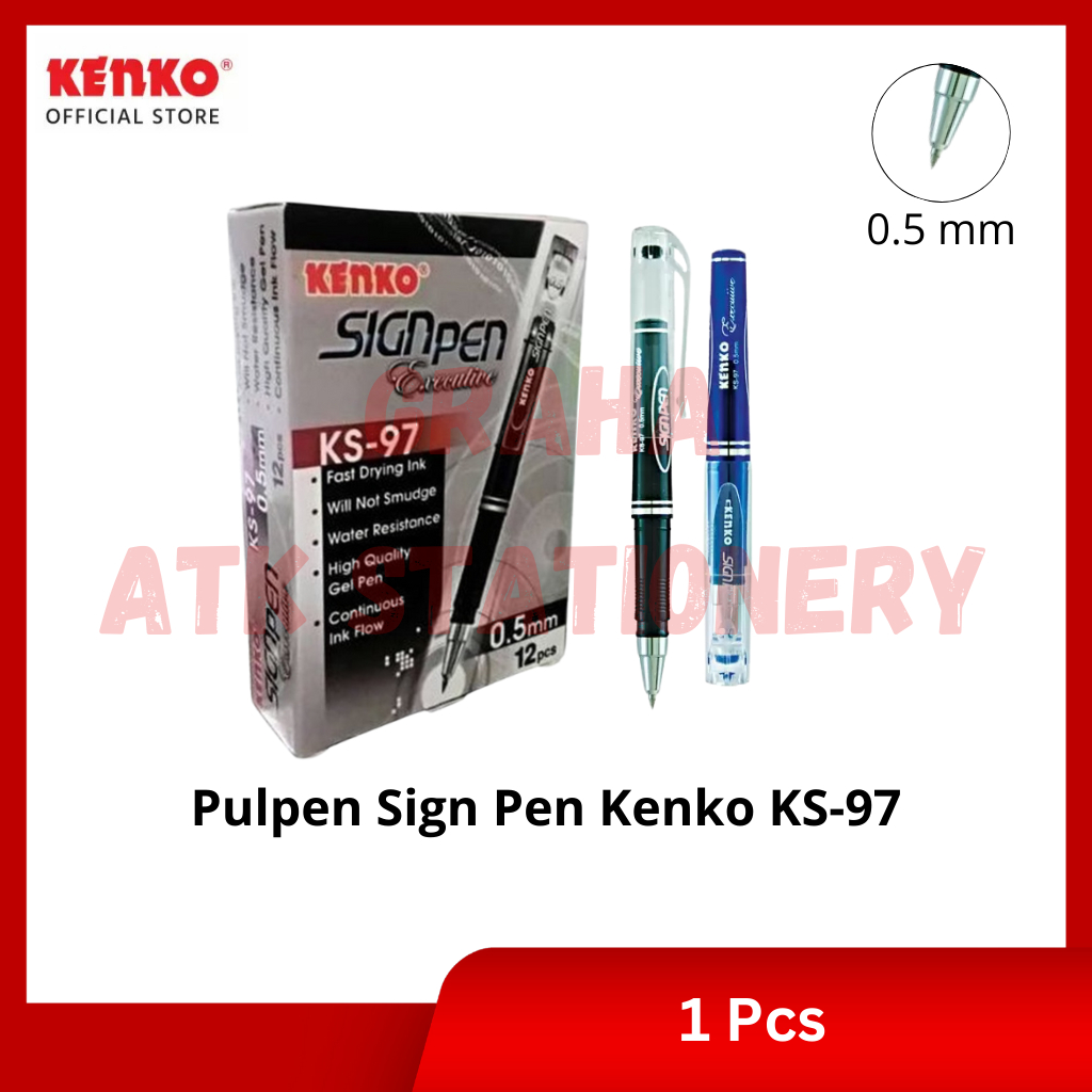 

[1 Kotak] Pulpen Sign Pen Kenko KS-97 Executive / Sign Pen / Gel Pen Kenko KS-97 Executive