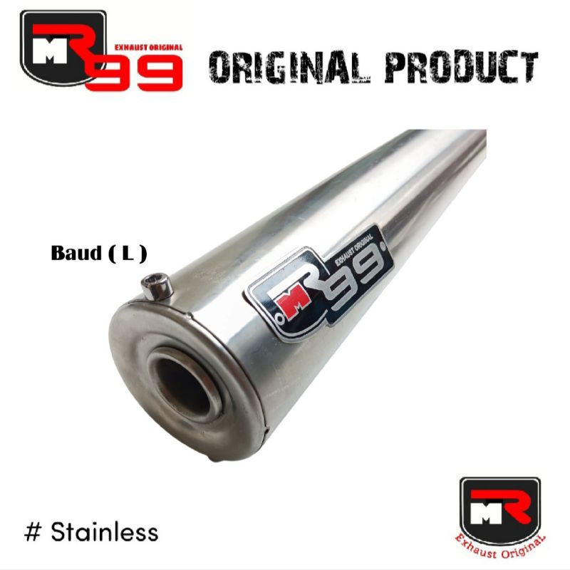 Knalpot Standar Racing WIN100 - Honda Win 100 POWER BOOM Full Stainless NGEBASS ADEM