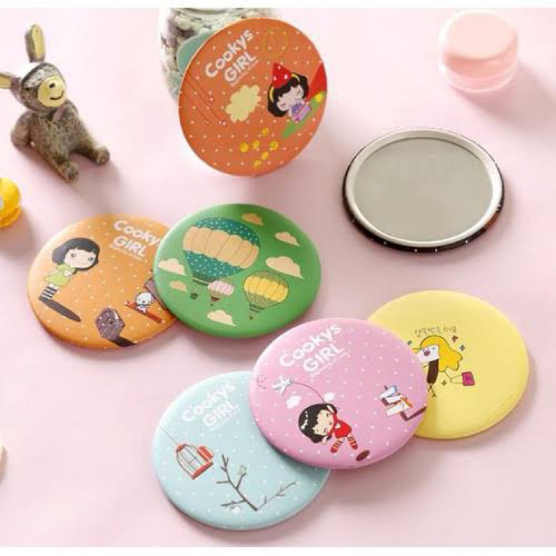 Cermin kecil Bulat/Cermin Kecil Lucu berkarakter