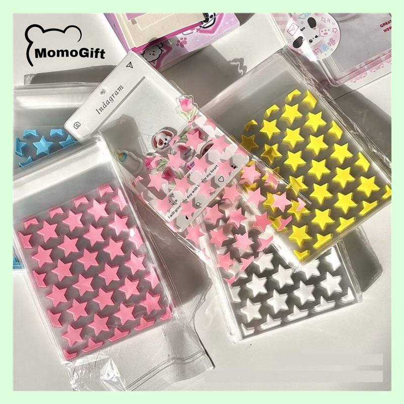 

50 Lembar Plastik Bening Packing Kartu Kpop Pokemon Card Motif Bintang