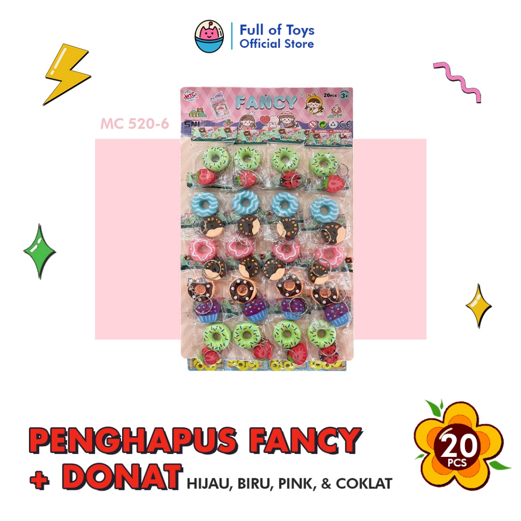 

Penghapus Fancy + Donat MC 520-6 - Full of Toys