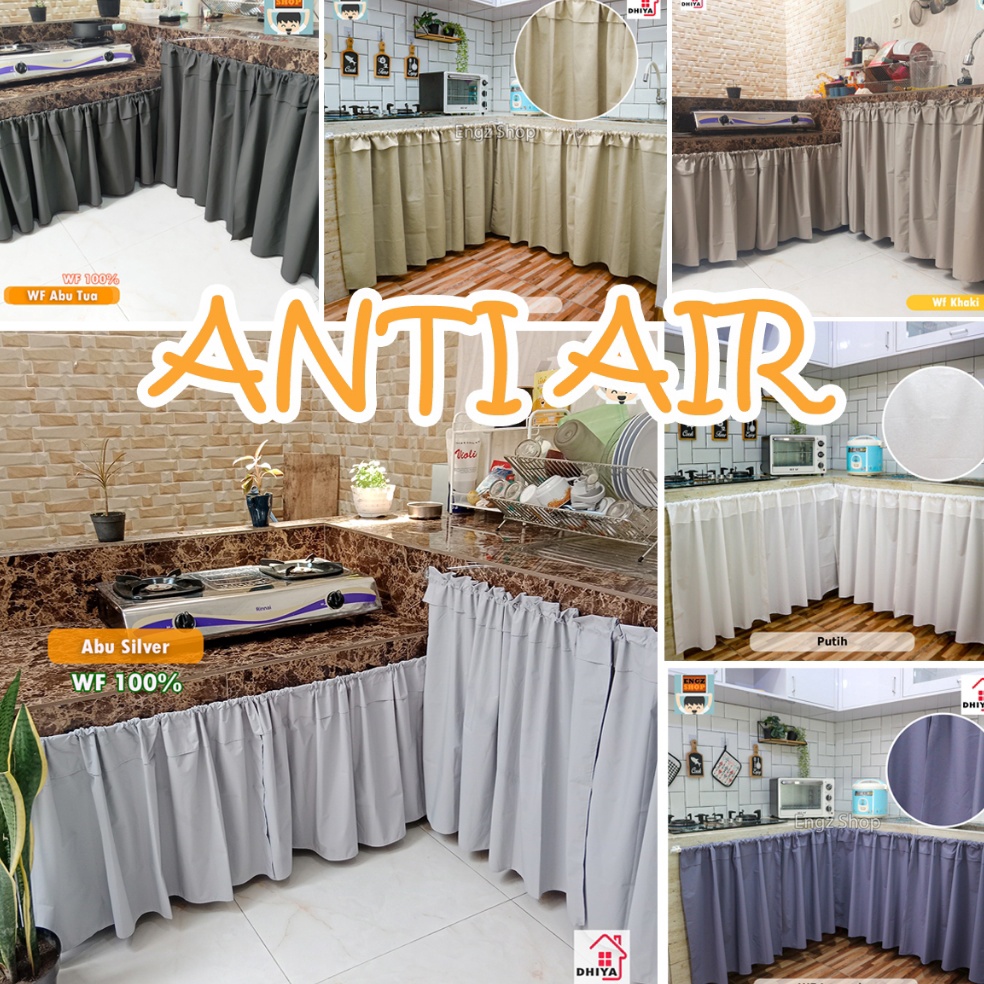 Murah Sekarang Gorden Dapur Waterproof  Gorden Kolong Dapur Anti Air