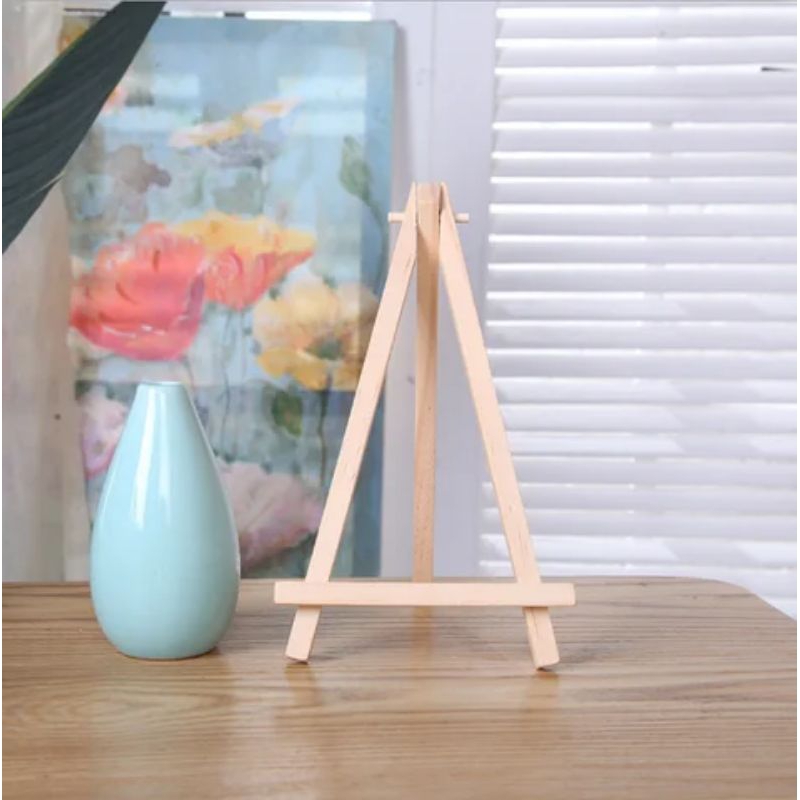 

wooden easel stand kanvas lukis kayu stand photo display meja tinggi10cm s/d tinggi50cm