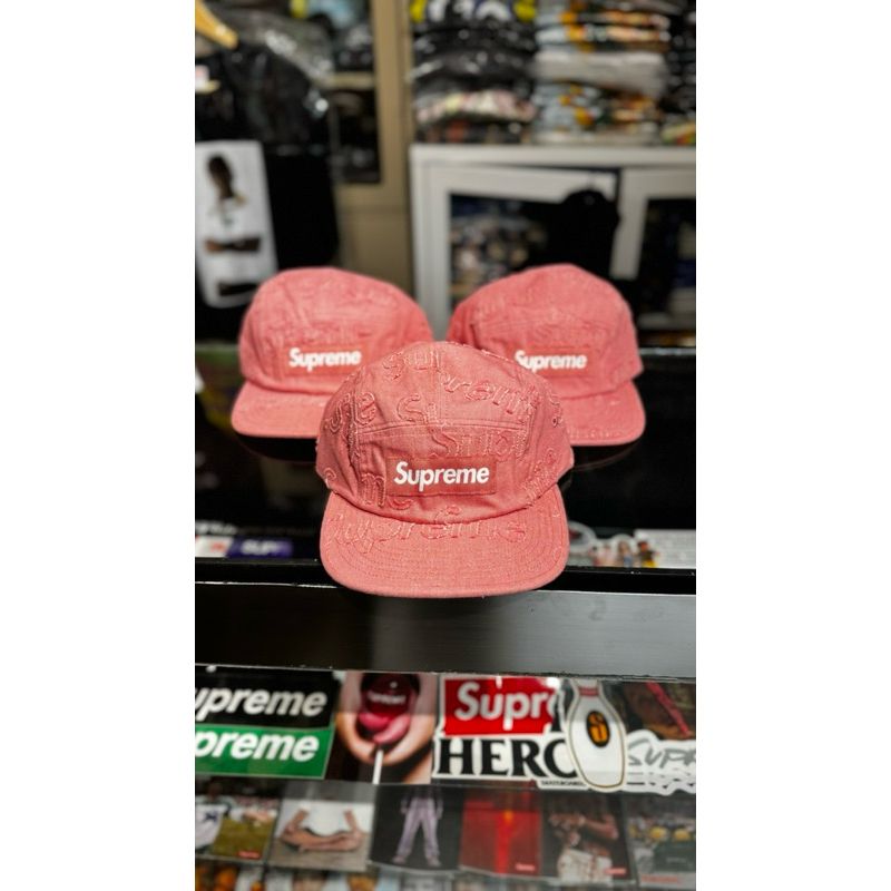 SUPREME - LASERED CAMP CAP FW24 PINK