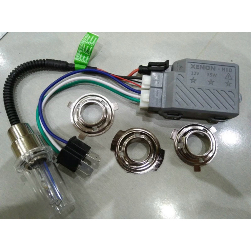 Terlaris Moto Hid Xenon Light Bulb Bohlam Hid Motor - Mobil Bracket Socket Ring H4 H6 Hs1 6000K -
