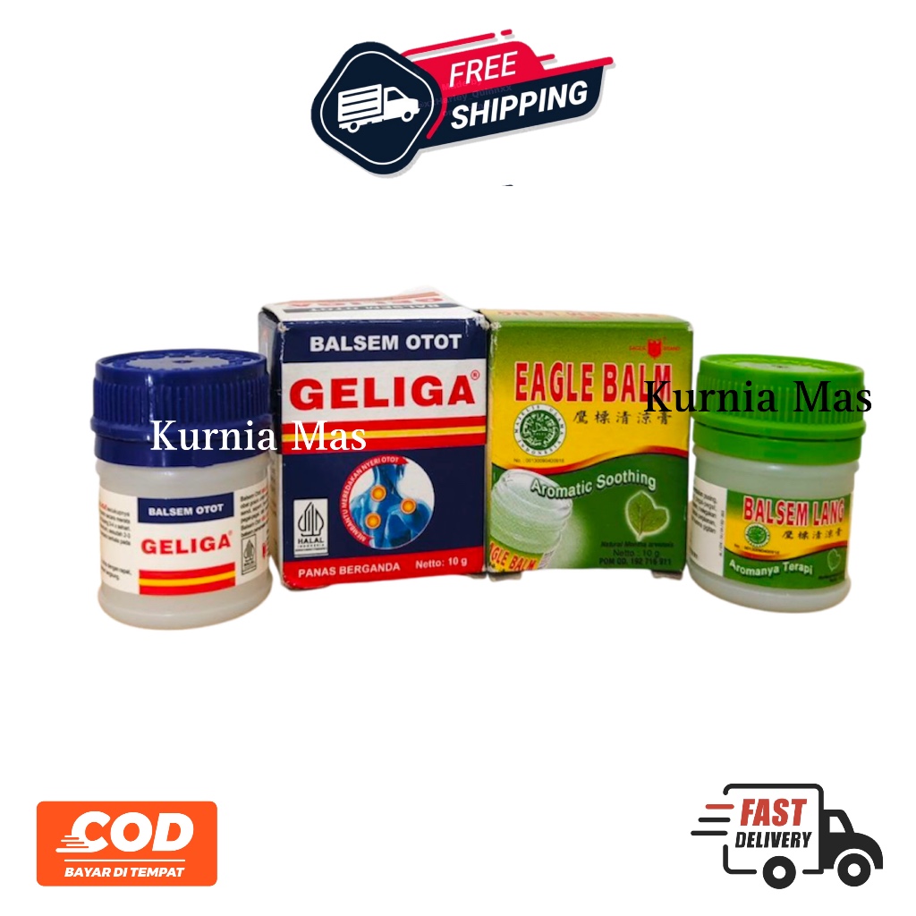 Balsem Otot Geliga 10 gr Balsem Lang Hijau 10 gr