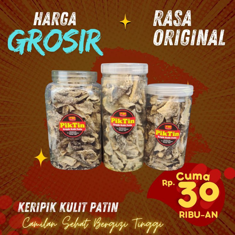 

Grosir | Keripik Kulit Ikan Patin| Toples 2 Liter Original