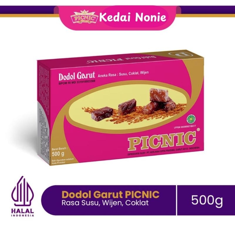 

Dodol Classic PICNIC Original / Dodol Garut PICNIC 500gr / Dodol Khas Garut Picnic Original 500 gram