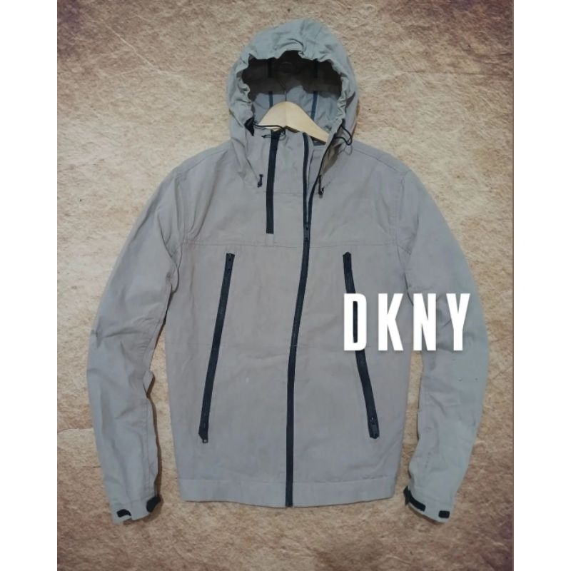 jaket DKNY bahan kanvas hoodie gropcore recomend bekas/second/preloved