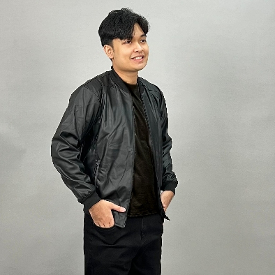 new product jaket kulit pria jaket motor tebal waterproof jaket touring hitam zipper m - xxl