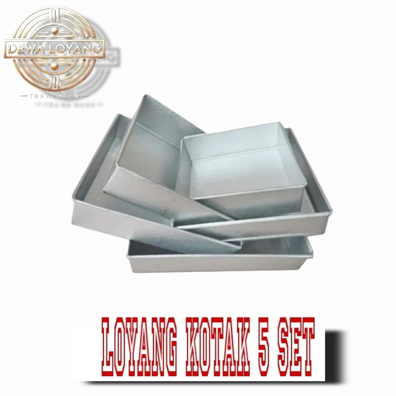 Loyang Bolu Gulung Lapis Legit Kotak Mini 20x20x4 Cm  Cetakan Kue Anti Lengket