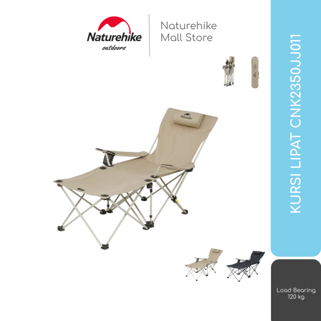 KURSI LIPAT SANTAI VELBED PORTABLE CAMPING OUTDOOR NATUREHIKE CNK2350JJ011