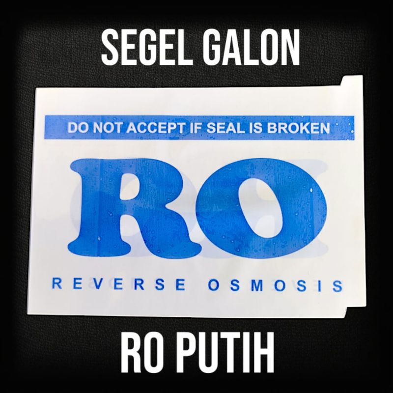 Grosir Segel Galon RO Putih 200 Pcs (Tinta Biru)