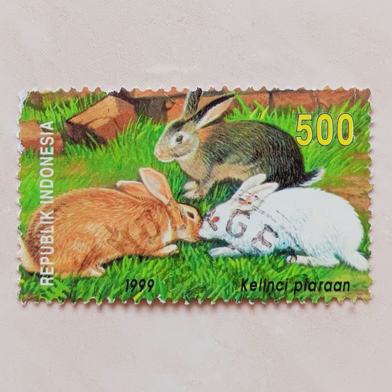 

(AF) Perangko Indonesia 1999 Binatang Piaraan - Kelinci Piaraan 500 rupiah Used