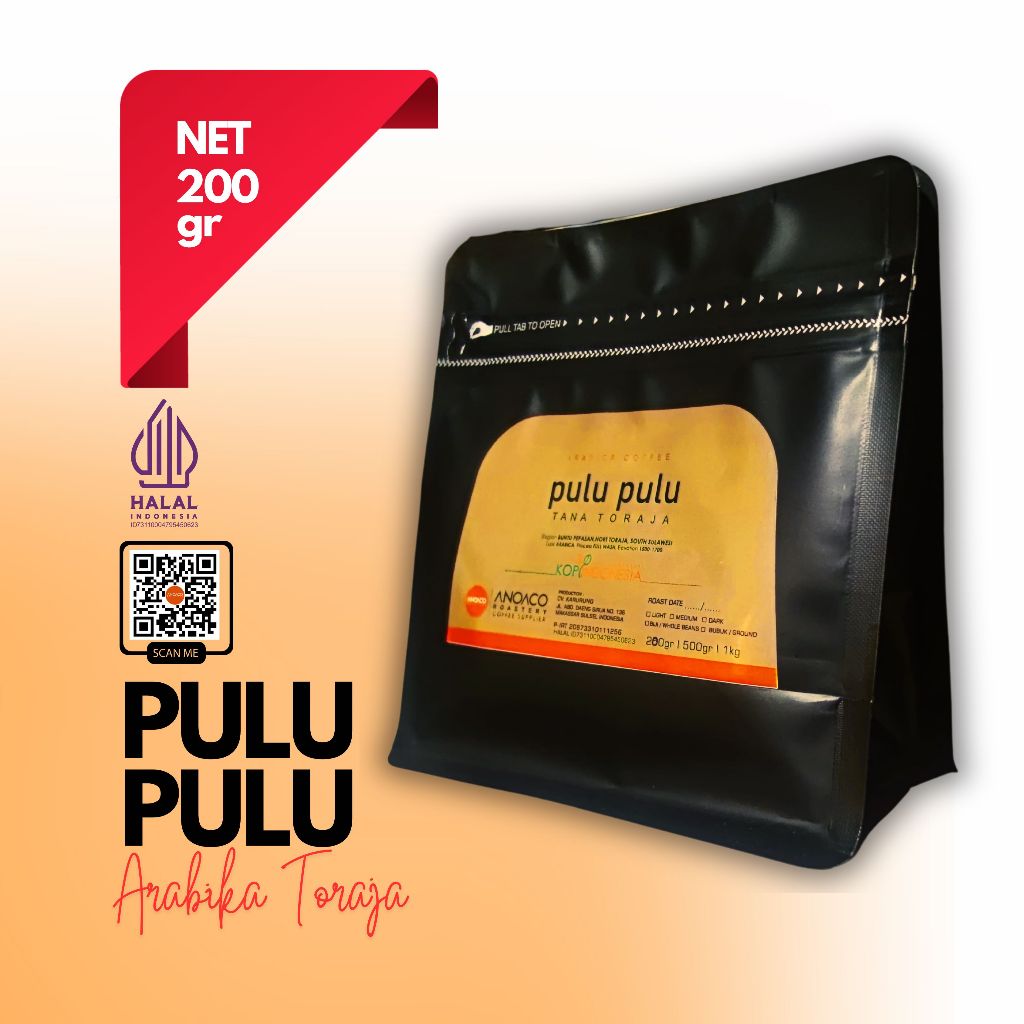 

ANOACO ROASTERY KOPI ARABIKA TORAJA PULU PULU 200GR