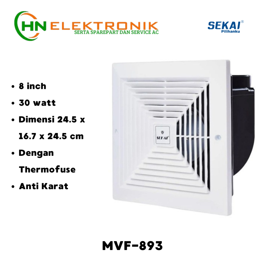 EXHAUST PLAFON SEKAI 8 INCH MVF-893