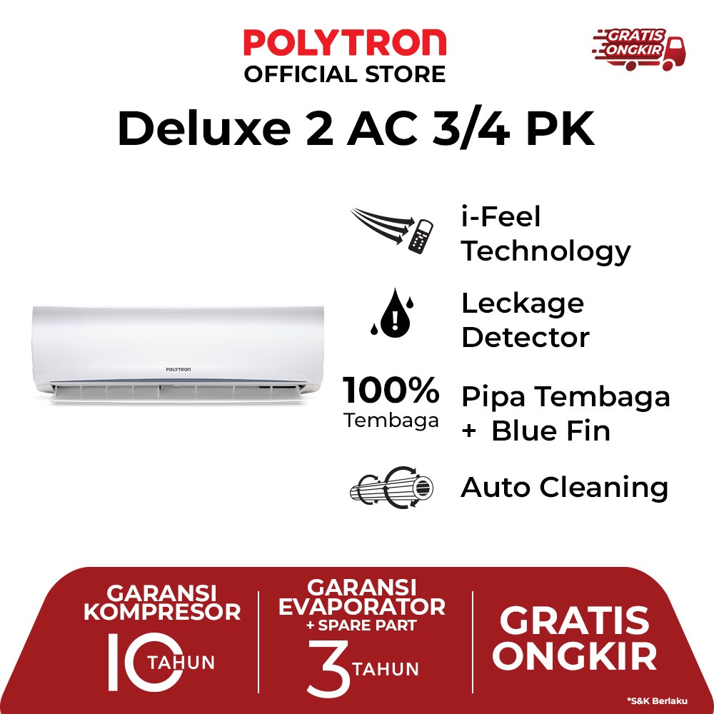 Polytron AC Split PAC 07VH - Pendingin Ruangan Efisien