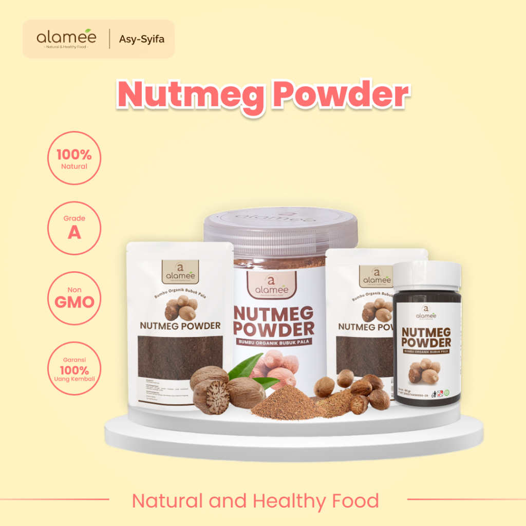 

Bumbu Dapur Pala Bubuk Nutmeg Powder Rempah Murni Asli Tanpa Campuran Organik Alami