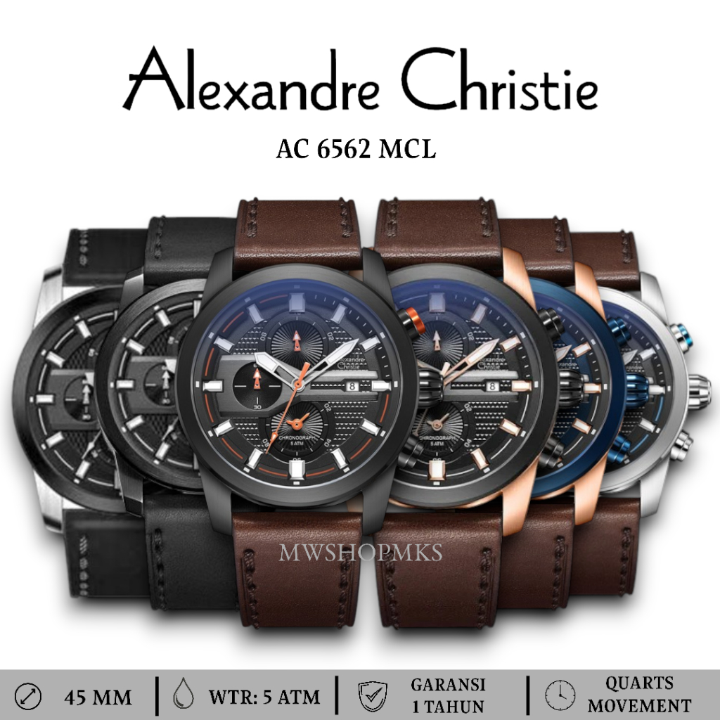 Jam Pria Alexandre Christie AC6270 / AC6562 AC 6270 / AC 6562 Original Garansi Resmi Free Baterai
